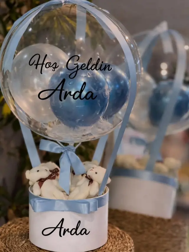 Arda'ya özel isme özel bobo balon kutusu